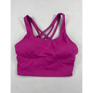 Calia by Carrie Underwood Sports Bra Womens XS Magenta Strappy Back‎ Longline